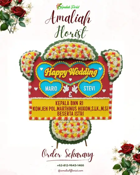 Papan Bunga Pernikahan banjarnegara